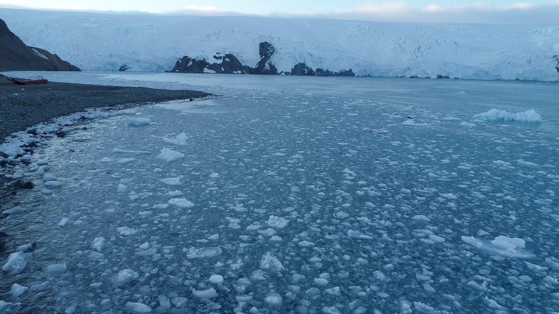 The frozen sea surface, seen from above